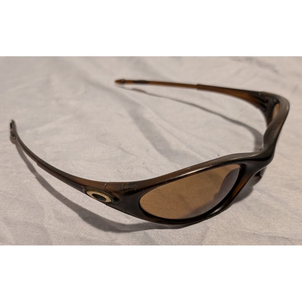 Oakley Fives 2.0 Sunglasses Rootbeer Gold Vintage Made In USA Polarized Wrap